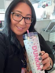 Dunkin Donuts cup for a workflow selfie
