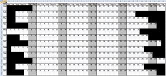 2018 and 2019 staff holiday excel planner and one page excel