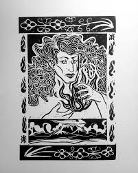 More printmaking!! This time featuring young Aeronwy, who will be the  narrator for Eternal Library book 3. I absolutely love how this one turned  out, swipe to see the best print of