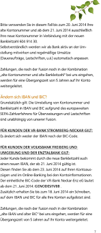 Swift code / bic code. Fusion Wichtiges Und Wissenswertes Rund Um Die Umstellung Zur Vr Bank Neckar Enz Eg Pdf Free Download