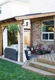 Take The Indoors Outside Build A Covered Patio This Step By Step Post Will Show You How To Build A Quot Lean To Quo Diy Backyard Patio Patio Shade Backyard