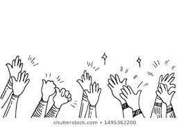 Hand Drawn Of Hands Clapping Ovation Applause Thumbs Up Gesture On Doodle Style Vector Illustration How To Draw Hands Draw Vector Illustration