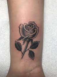 See more ideas about rose tattoos, tattoos, small tattoos. New Black And White Rose Tattoo Girly Tattoo Wrist Placement Tatoo E Look