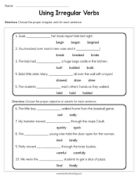 Use Irregular Verbs Worksheet In 2020 Verb Worksheets Irregular Verbs 2nd Grade Worksheets