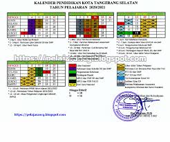 Kalender Pendidikan Tahun Ajaran 2020 2021 Kota Tangerang Selatan Provinsi Banten Kurikulum Pelajaran