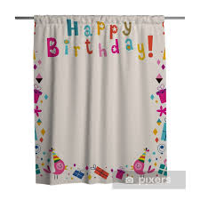 Make the next birthday you celebrate a special one with personalized birthday cards paired with a handpicked happy birthday quote. Happy Birthday Border Retro Card Shower Curtain Pixers We Live To Change