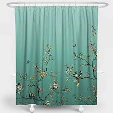 Amazon Com Livetty Artistic Shower Curtians Bathroom Teal Wildlife Floral Flower Classical Trees Birds Butterfly Shower Curtain Hooks Bathroom Shower Curtains
