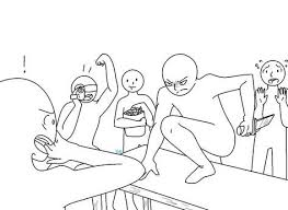 Drawing Poses Group Funny 54 Best Ideas Drawing Poses Drawings Of Friends Art Poses