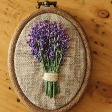 Embroidery Lavender Hand Embroidery Patterns Flower Embroidery Designs Ribbon Embroidery
