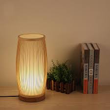 Round Bamboo Wicker Rattan Bucket Table Lamp By Artisan Living In 2020 Table Lamp Bamboo Lamp Bamboo Chandelier