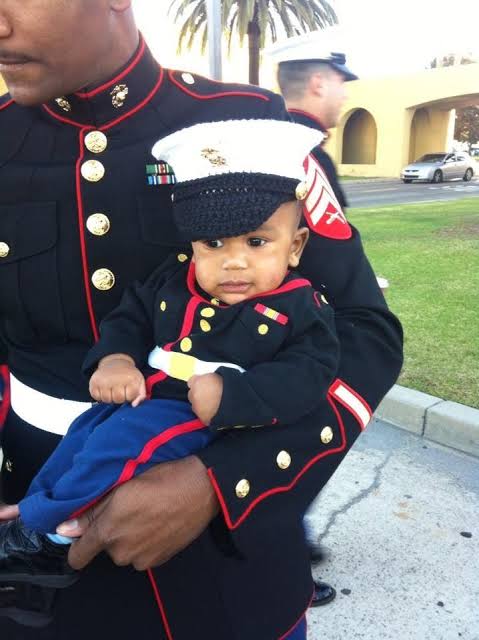 Marine baby USMC dress blues Marine Corps hat by conniemariepfost, $30.00