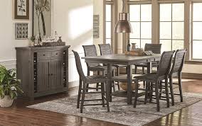 They feature wooden legs and cushioned seats finished in. Willow Rectangular Counter Height Dining Set Distressed Gray By Progressive Furniture 1 Review S Furniturepick