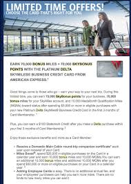 American express offers 3 delta business credit cards for frequent delta travelers. Doctor Of Credit On Twitter Targeted American Express Business Delta Platinum 70 000 Miles 70 000 Skybonus Points 10 000 Mqm Https T Co Cxywgj4tvr Https T Co Kodyznxqgz