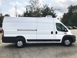 Rear doors can swing open 260˚, open 60 inches wide and can fold nearly flat against the van's exterior. Refrigerated Vans Dodge Ram Promaster 3500 Bush Trucks
