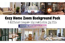 Cozy Home Zoom Background Pack 6 Digital Download Clean Etsy Cozy House Home Cozy