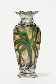 Sold Price Faberge Daum Et Edmond Lachenal Vase Balustre A Motif De Feuilles De Bambou En Verre Multicouche Degage A L Acide Monte En Argent December 2 01 Art Deco Cameo