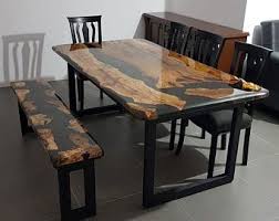 River Table Walnut Wood Epoxy Dining Table Live Edge Etsy In 2020 Resin Table Wood Table Decor Wood Table