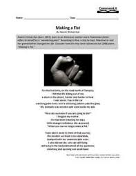 Making A Fist 7th 10th Grade Worksheet Poetry Worksheets Poetry Analysis Worksheets