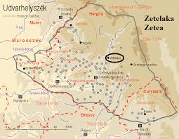 A területi felosztás a történelmi vármegyék elhelyezkedése alapján készült. Zetelaka Terkep Marlpoint