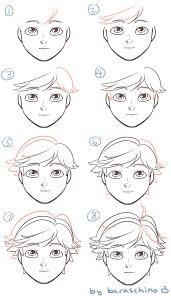 How to draw anime boy in side view/anime drawing tutorial for beginnersfb: Adrien Hair Tutorial Miraculous Ladybug Wallpaper Ladybug Art Miraculous Ladybug Fan Art