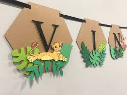 Lion King Birthday Banner Lion King Banner Lion King Name Etsy Lion King Party Decorations Lion King Party Lion King Birthday