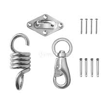 11pcs Set Heavy Duty 500lb Hammock Chair Hanging Kit Spring Swivel Hook Bolt Screw Ceiling Mount Fixing Har Hamacas Colgantes Camas Colgantes Sillas Colgantes