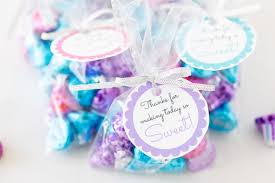 Here's a free printable for a favor box and favor wrappers that can hold candy, bags of tea, or other small gifts. Free Printable Baby Shower Favor Tags In 20 Colors Play Party Plan