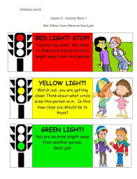 Red Light Green Light Yellow Light Behavior Chart Www