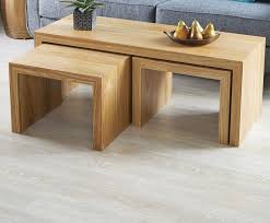 Nesting Tables As Stunning As They Are Sturdy Thanks To Our Simple Grain Wrapping Technique Wood In 2020 Wooden Living Room Furniture Modern Wood Furniture Wood Table Design