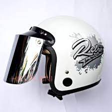 Jual helm bogo motif retro brotherhood hitam glossy full cat retro klasik injak datar limited. Helm Bogo Helm Retro Cargloss Kaca Datar Injak Silver Harga Murah Lazada Indonesia