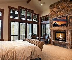 Fireplace With Tv Above Jaffa Group Rustic Master Bedroom Design Rustic Master Bedroom Bedroom Fireplace