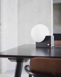 journey in black with opal glass and brass dimmer a small and decorative lamp that can be used either lampe decoration coussin scandinave decoration nordique