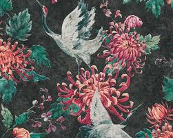 Looking for the best wallpapers? A S Creation Wallpaper Floral Black Green Grey Red 374643
