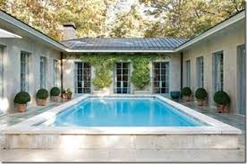 Like This But Not Necessarily With A Pool In Center U Shaped Home Lined With 10 Ft French Doors Pool House Plans Courtyard House Plans Courtyard Pool