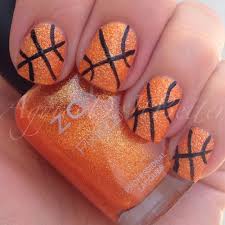 Textured Basketball Nails Basketball Nails Basketball Nail Designs Sports Nails