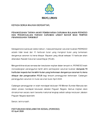 Maybe you would like to learn more about one of these? Pengumuman Tarikh Akhir Pertubuhan Keselamatan Sosial Facebook