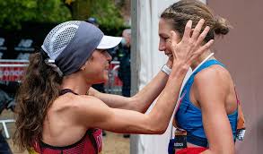 She looked at the other names in the field. Molly Seidel Congratulates Sara Hall Photo By Bob Martin For Virgin Money London Marathon 2020 Aw