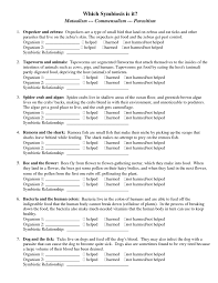 Page 1 Types Of Symbiosis Worksheet Doc Relationship Worksheets Environmental Science Lessons High School Environmental Science