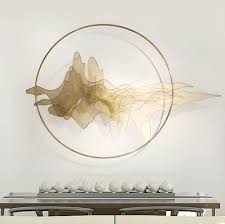 Amazon Com Handmade Creative Abstract 3d Chinese Modern Gold Metal Wall Art Mountain Decor Landsc Wall Sculpture Art Gold Metal Wall Art 3d Wall Art Sculpture