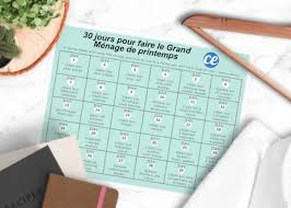 Relevez Le Defi 30 Jours Pour Faire Le Grand Menage De Printemps Dans Toutes Les Affaires Grand Menage Menage Planning De Nettoyage