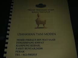 Smp n 15 provinsi bali. Kertas Kerja Ternakan Ayam Maria Firdaus