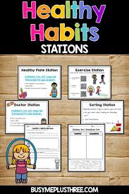Fun Healthy Habits Station Activities K 1 2 Healthy Habits Healthy Habits For Kids Teaching Healthy Habits