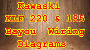 Electrical problems bayou 300 kawasaki atv forum with kawasaki bayou 220 wiring diagram by admin from the thousands of photographs on the this service manual is for a 1986 2006 kawasaki bayou 300. Klf 185 220 Bayou Wiring Diagrams Youtube