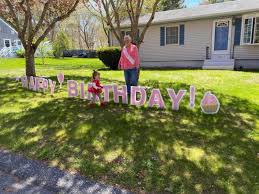 Why buy them a plain old card or gift when you can say it in their yard and give them a lift with birthday lawn cards in edmonton and yard cards in edmonton at their home or work. Wareham Woman Shares A New Way To Celebrate With Yard Cards Wareham