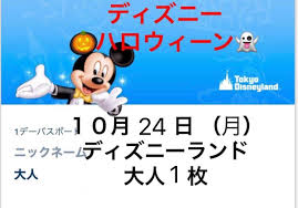 1024(月) ディズニーランド 大人1枚 1デーパスポート 1day 東京ディズニーリゾート ディズニー チケット