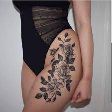 Hip tattoos make this curvy and body component of women more seductive and tasteful. Rose Tattoo By Ed Taemets Melbourne Rose Tattoo Thigh Hip Tattoos Women Hip Thigh Tattoos