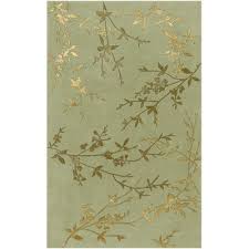August Grove Gonzalo Floral Handmade Tufted Sage Green Area Rug Wayfair Floral Area Rugs Wool Area Rugs Floral Rug