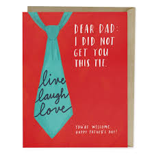 Dads are special to us. Live Laugh Love Tie Father S Day Card Em Friends