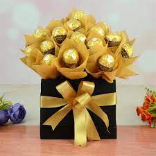 Page 1 of 1 start overpage. Ferrero Rocher Gold Bouquet Chocolate Bouquets On Bday