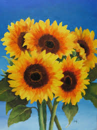Although this step is optional, consider adding some embellishments to your sunflower drawing to make it a finished illustration. Acrylic Sunflower Painting Simple Painting Inspired